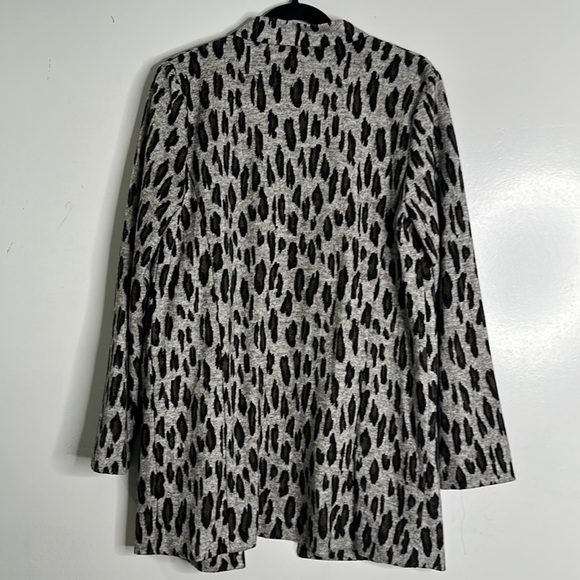 APT.9 gray brown leopard print blazer size medium - Picture 6 of 6